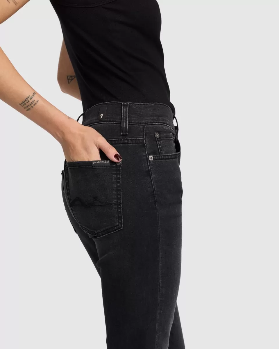 Women 7 For All Mankind B(air) Bootcut in Black Beauty