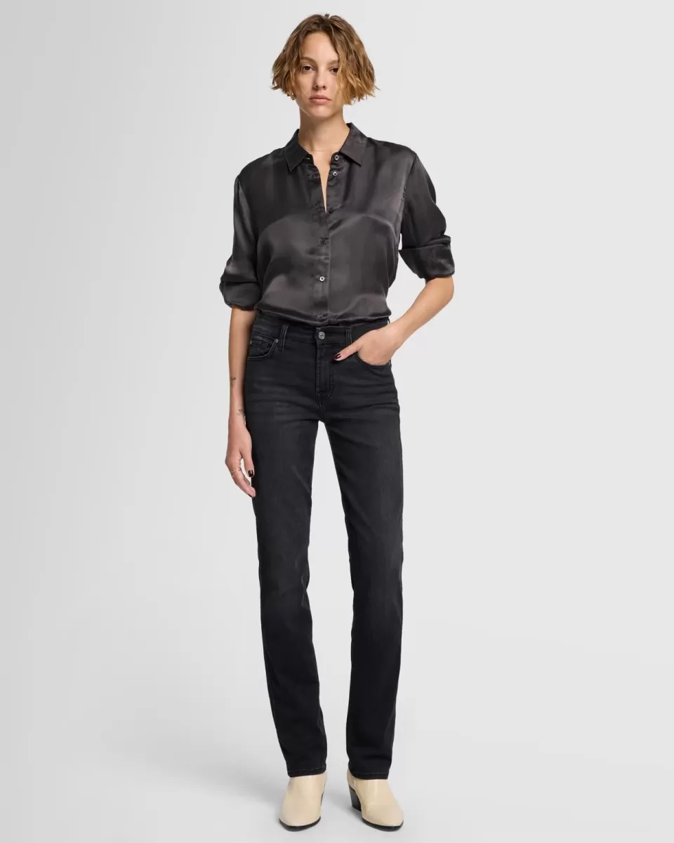 Women 7 For All Mankind B(air) Kimmie Straight in Black Beauty