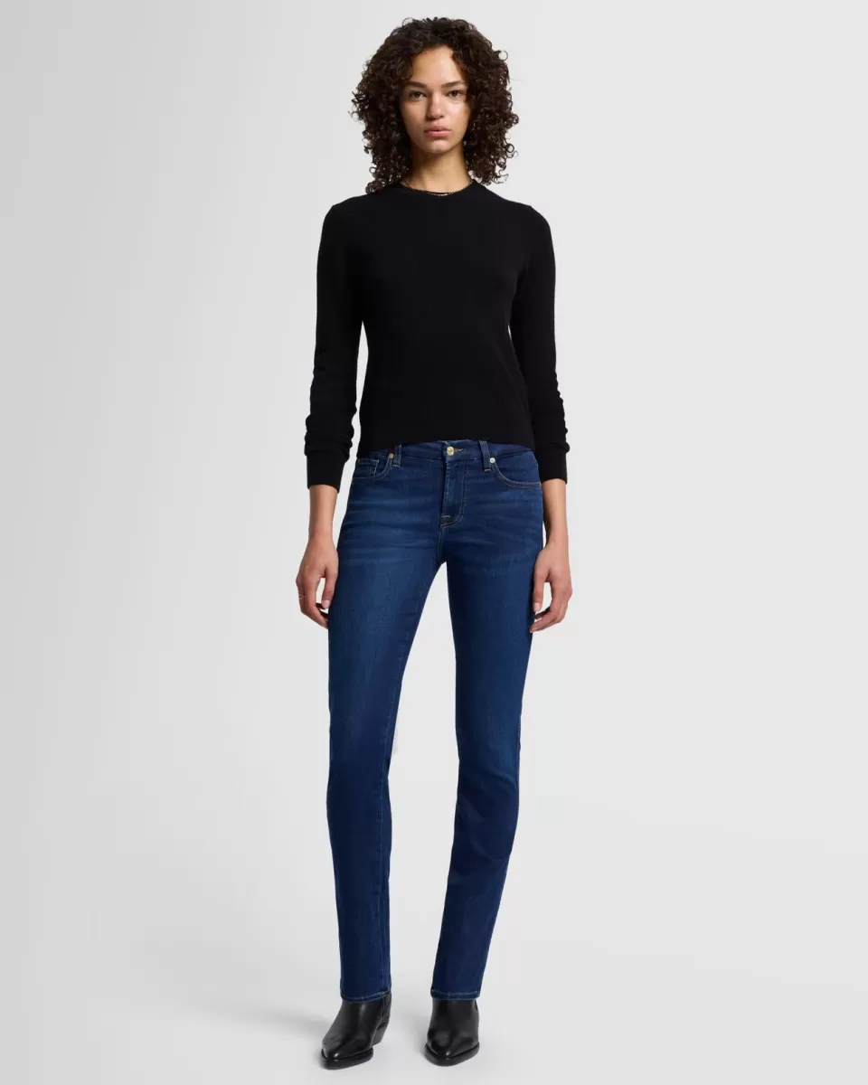 Women 7 For All Mankind B(air) Kimmie Straight in Rinsed Indigo