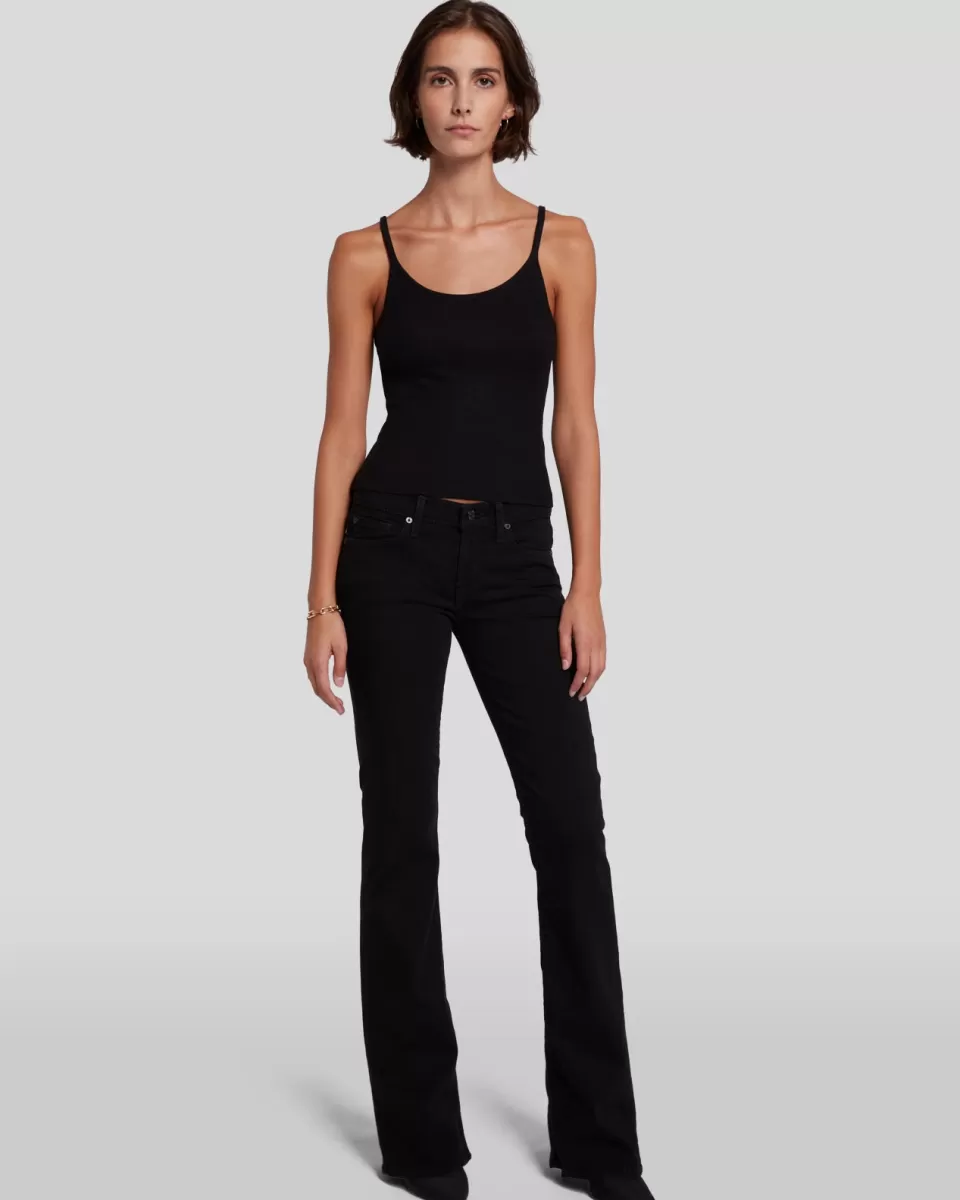 Women 7 For All Mankind B(air) Original Bootcut in Rinsed Black