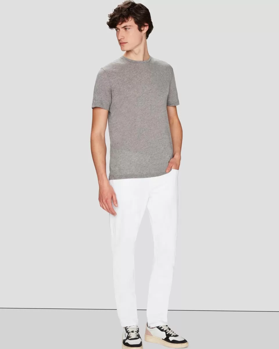 7 For All Mankind Cashmere Blend Tee in Heather Grey