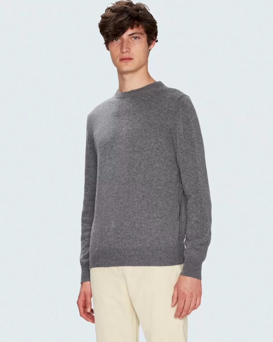 7 For All Mankind Cashmere Crew in Grey