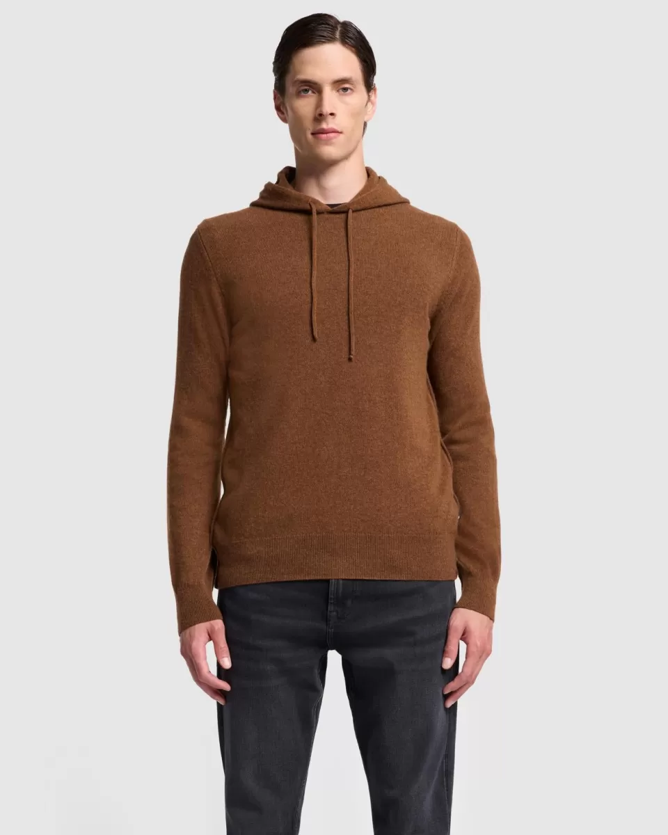 7 For All Mankind Cashmere Hoodie in Nutshell