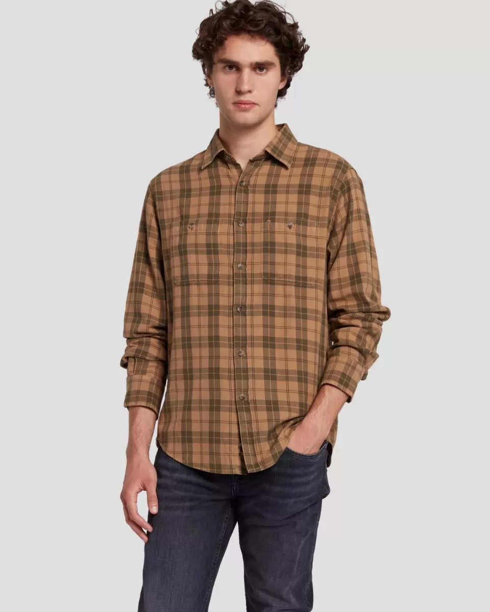 7 For All Mankind Checkered Overshirt in