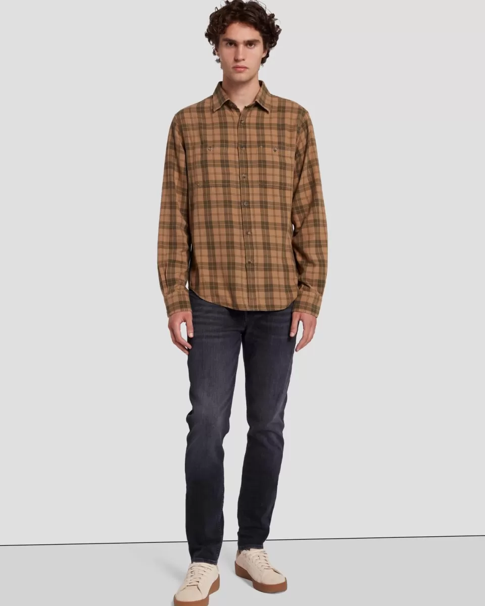 7 For All Mankind Checkered Overshirt in