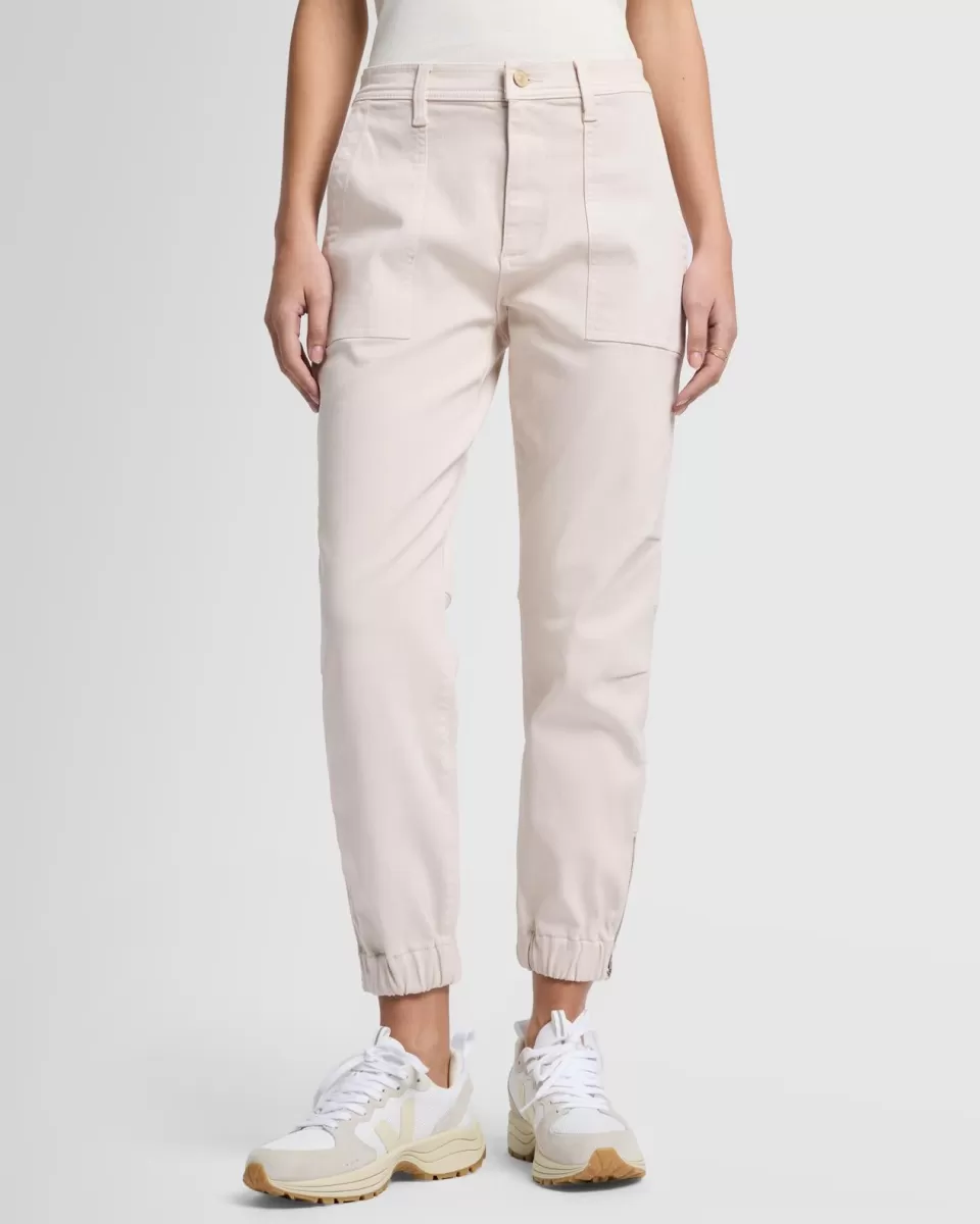Women 7 For All Mankind Darted Boyfriend Jogger in Coated Vintage White