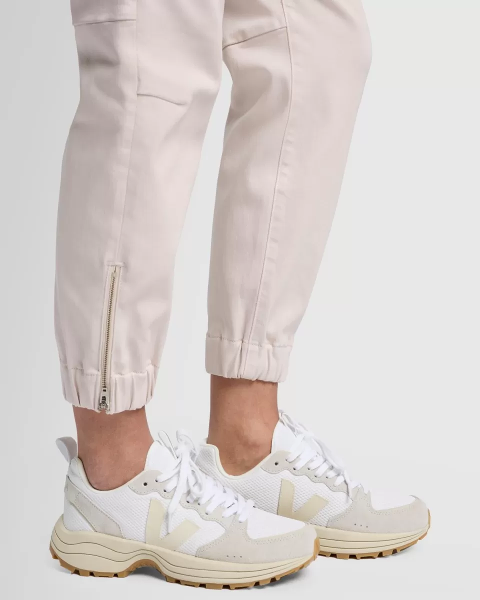 Women 7 For All Mankind Darted Boyfriend Jogger in Coated Vintage White