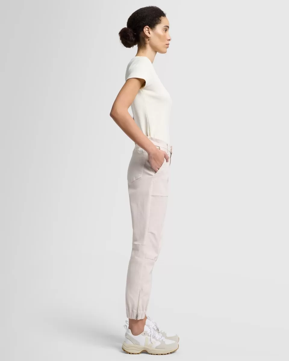 Women 7 For All Mankind Darted Boyfriend Jogger in Coated Vintage White