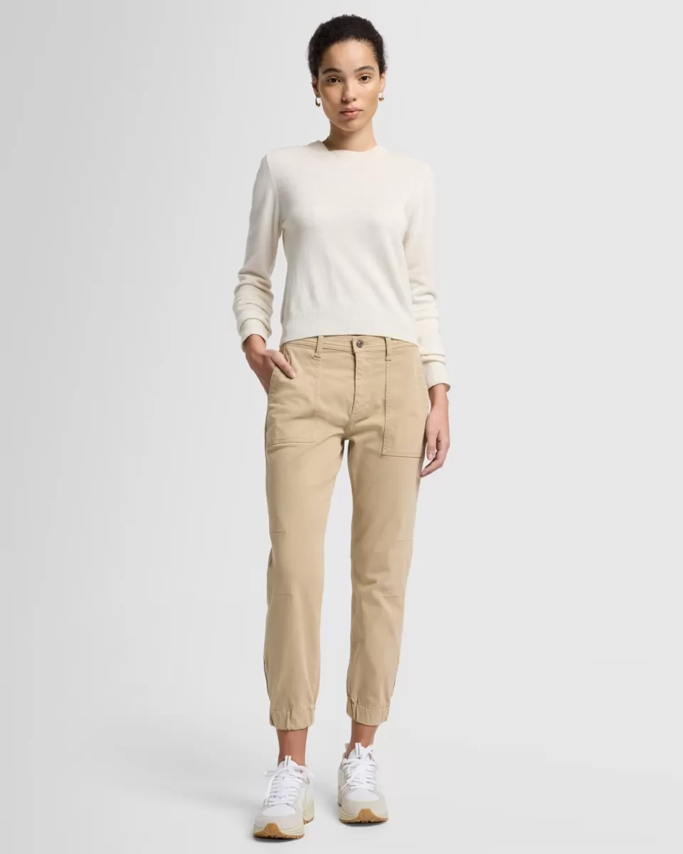 Women 7 For All Mankind Darted Boyfriend Jogger in Sateen Safari