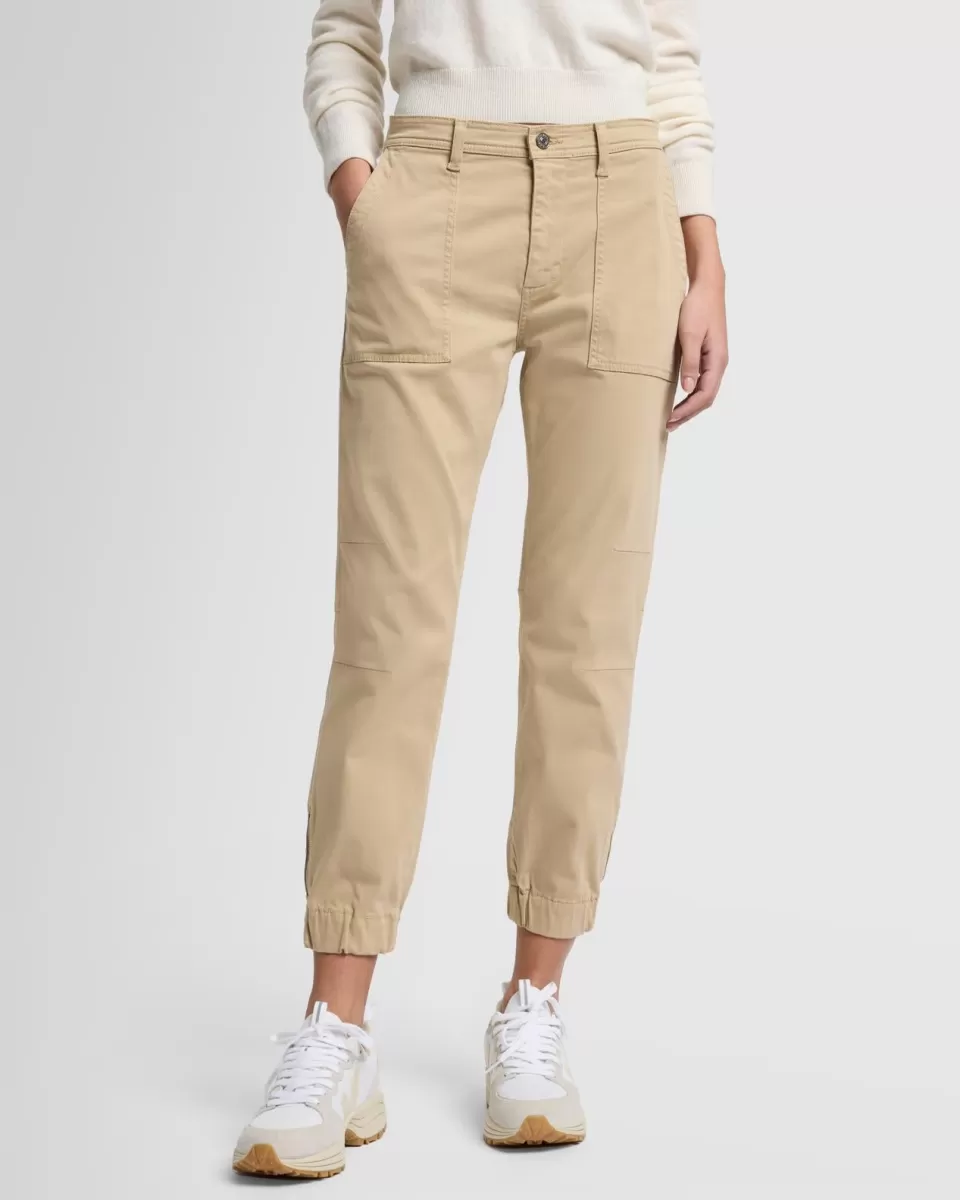 Women 7 For All Mankind Darted Boyfriend Jogger in Sateen Safari