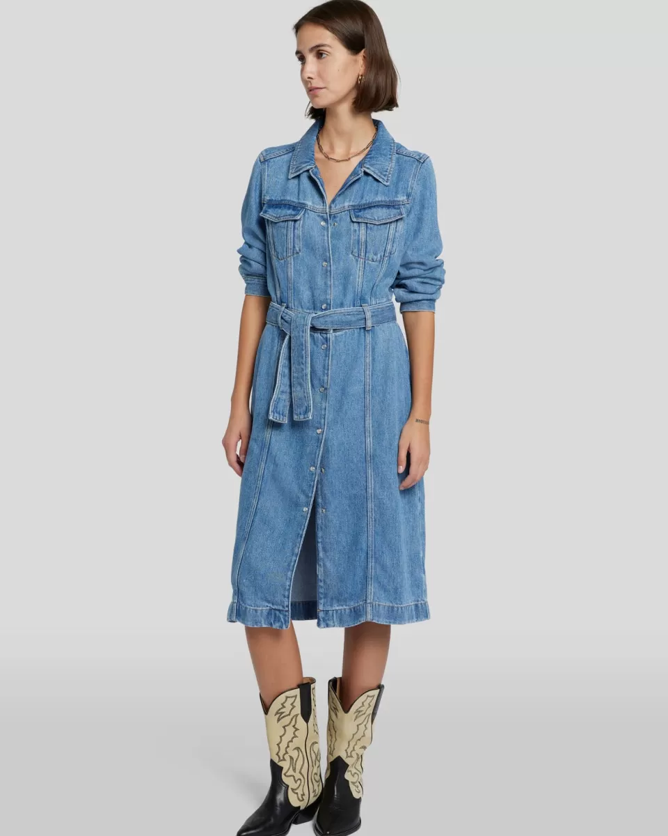 Women 7 For All Mankind Denim Lustre Dress in