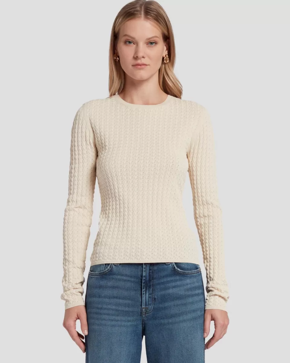 Women 7 For All Mankind Knit Weave Top in