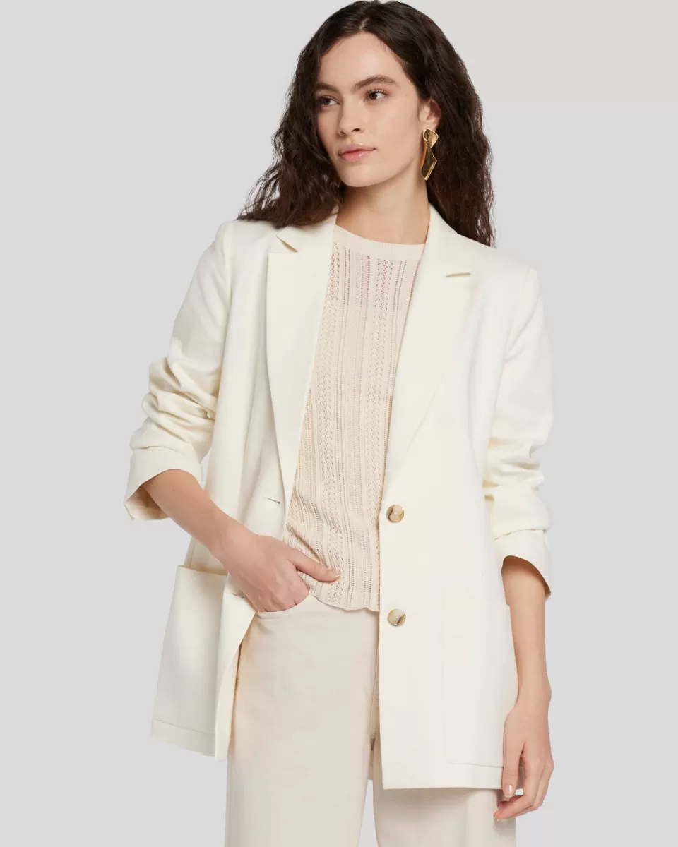 Women 7 For All Mankind Linen-Blend Blazer in