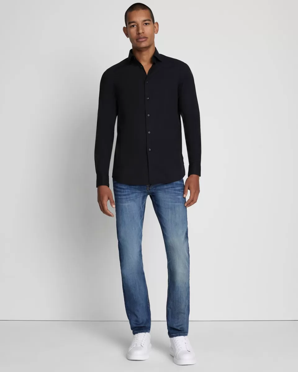 7 For All Mankind Long Sleeve Poplin Shirt in