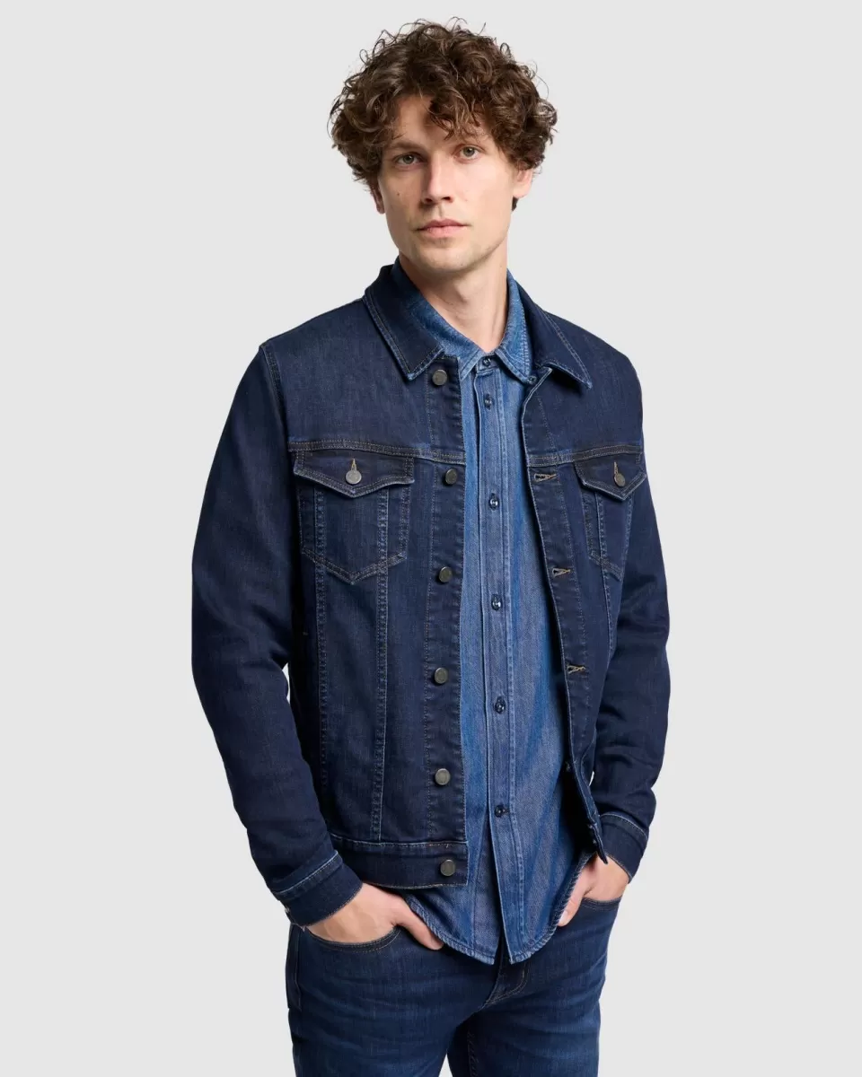 7 For All Mankind Luxe Performance Perfect Trucker Jacket in