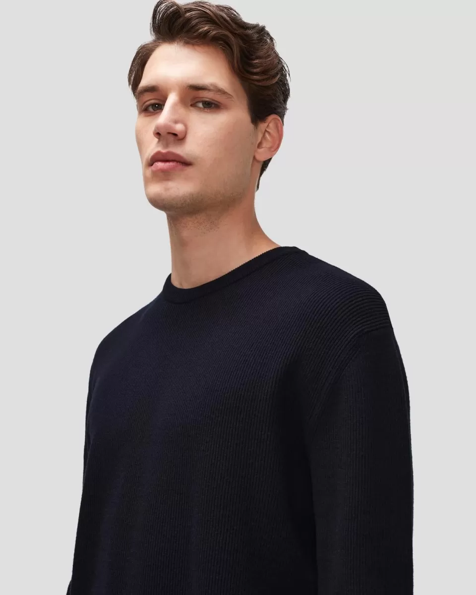 7 For All Mankind Luxe Performance Plus Sweater in Navy