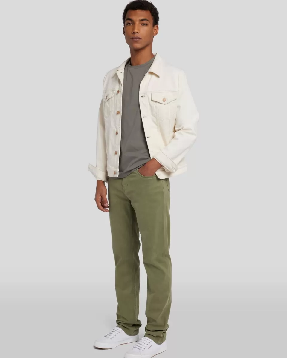 7 For All Mankind Luxe Performance Slimmy in Olive