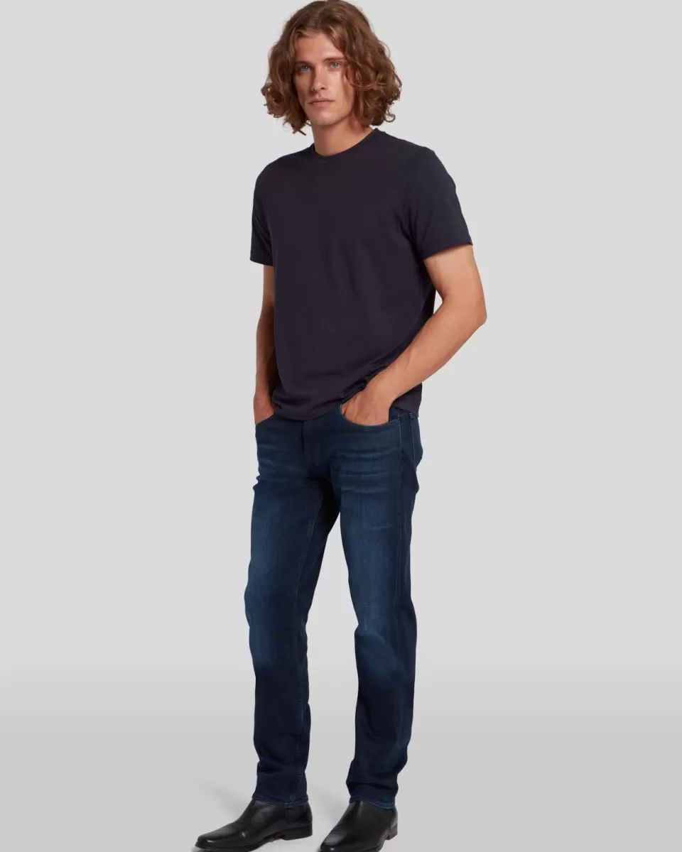 7 For All Mankind Luxe Performance Straight in Dark Blue