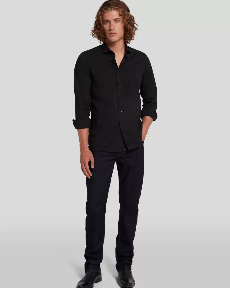 7 For All Mankind Luxe Performance Straight in Rinse Blue