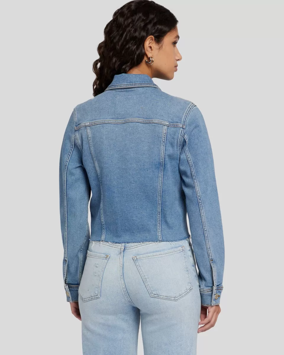 Women 7 For All Mankind Luxe Vintage Classic Trucker in Love Soul