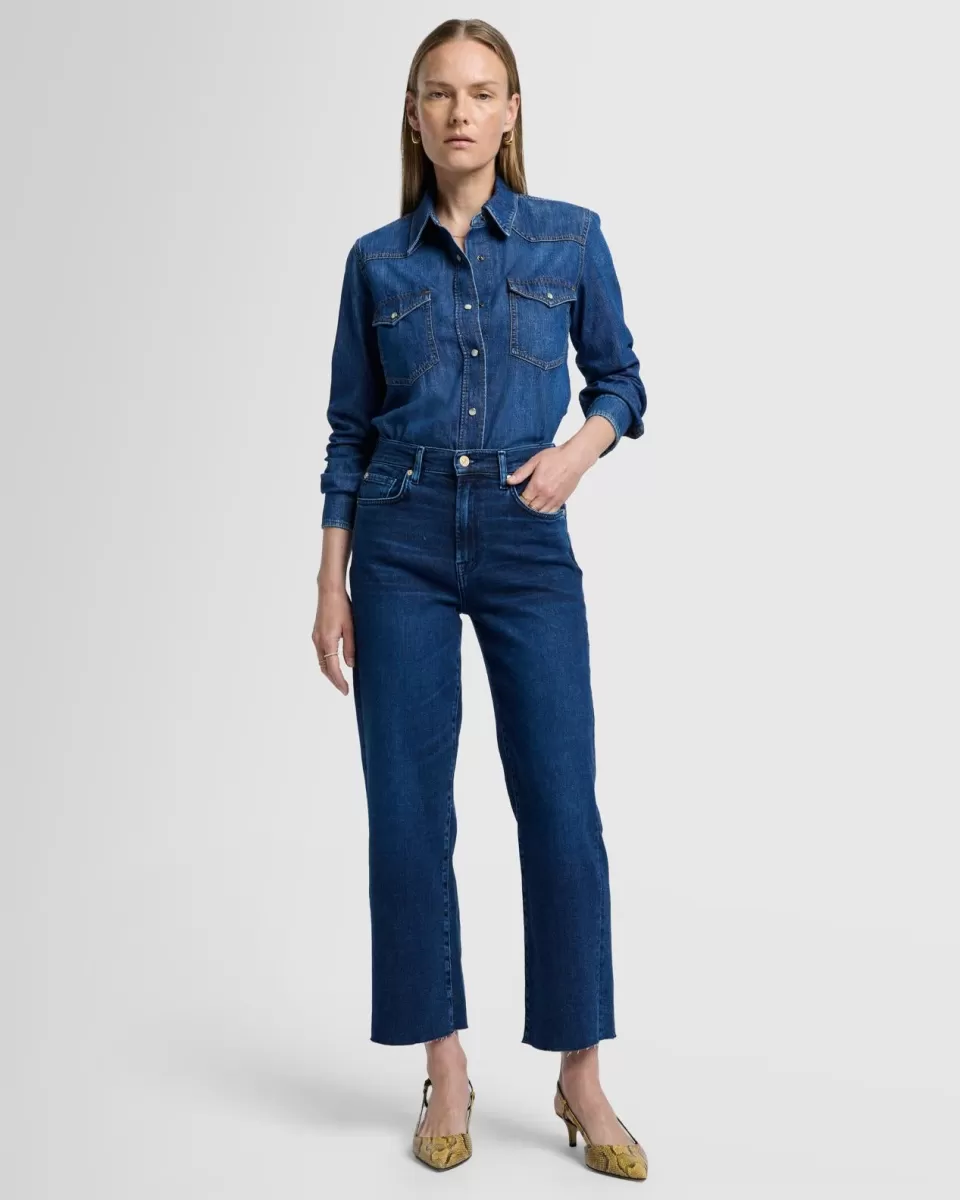 Women 7 For All Mankind Luxe Vintage Cropped Alexa in Paradise Cove