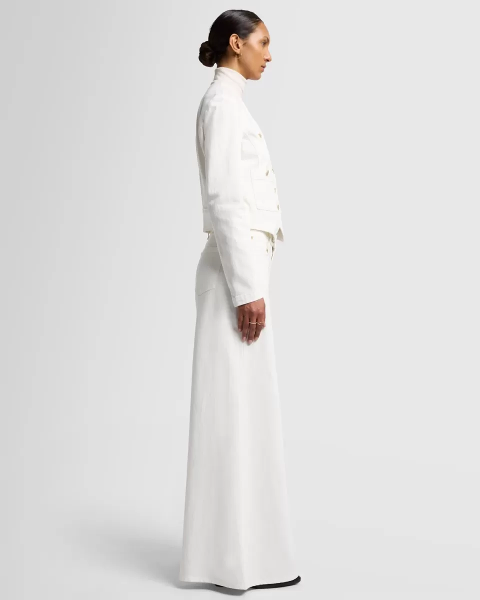 Women 7 For All Mankind MANKIND Collarless Jacket in Vintage White