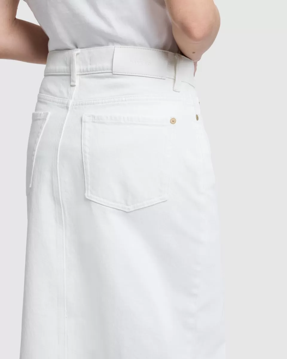 Women 7 For All Mankind MANKIND Kellie Skirt in Vintage White