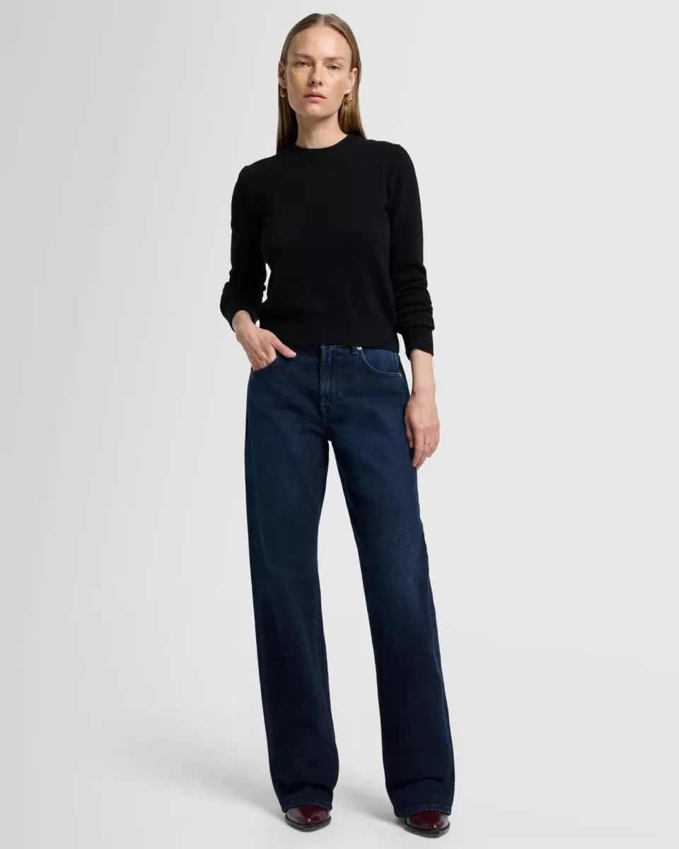 Women 7 For All Mankind MANKIND Tess Trouser in Blue Monday