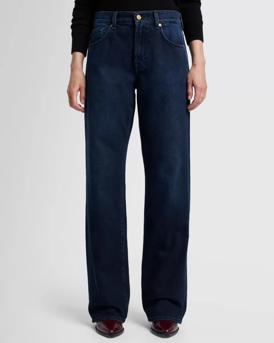 Women 7 For All Mankind MANKIND Tess Trouser in Blue Monday