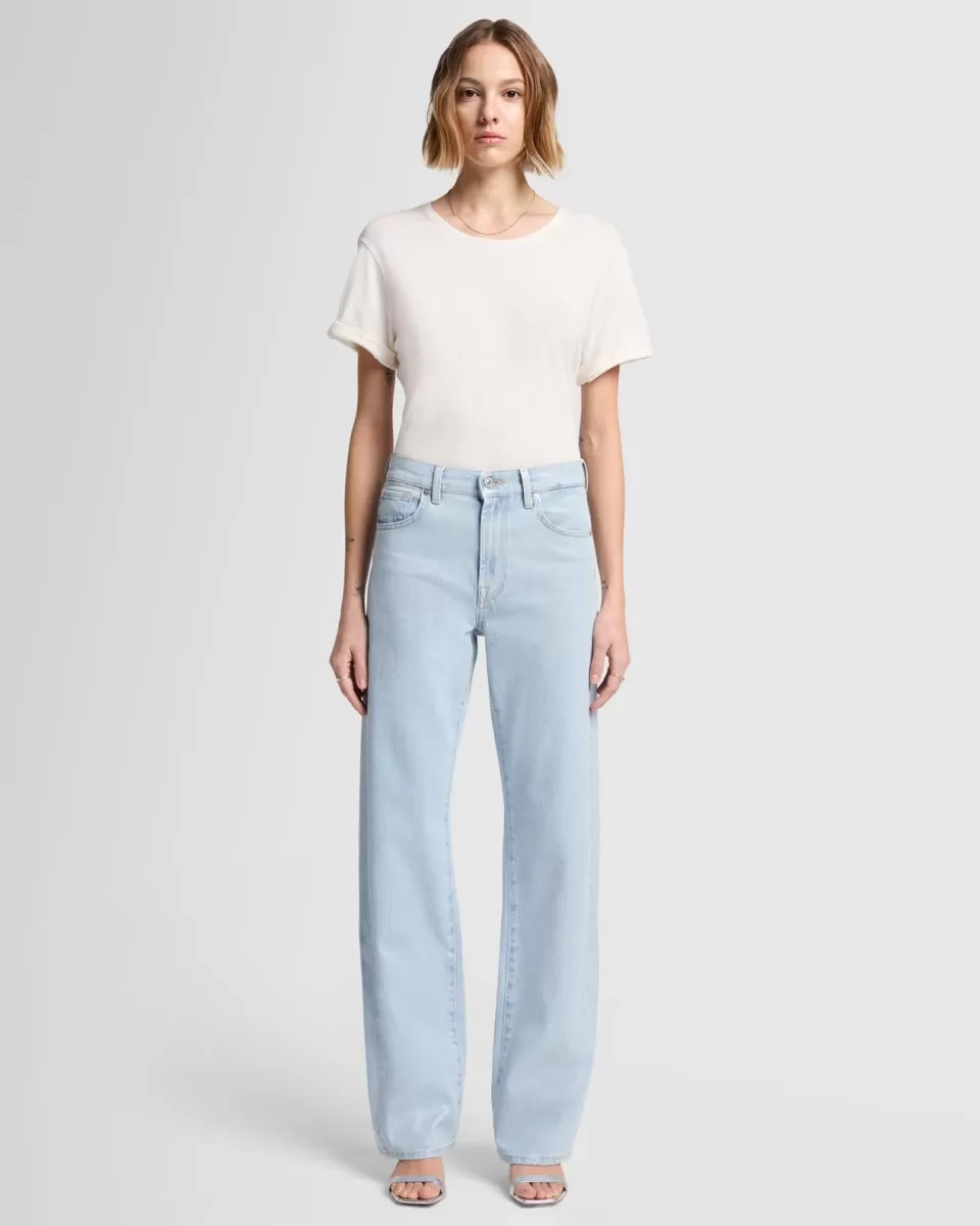 Women 7 For All Mankind MANKIND Tess Trouser in Sunshine