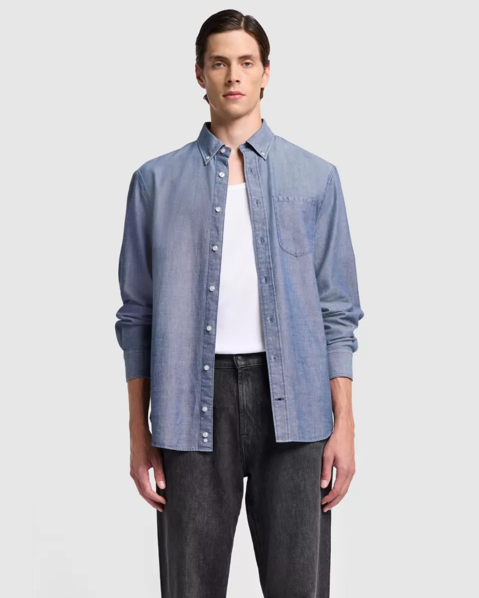 7 For All Mankind Oxford Button Down Shirt in