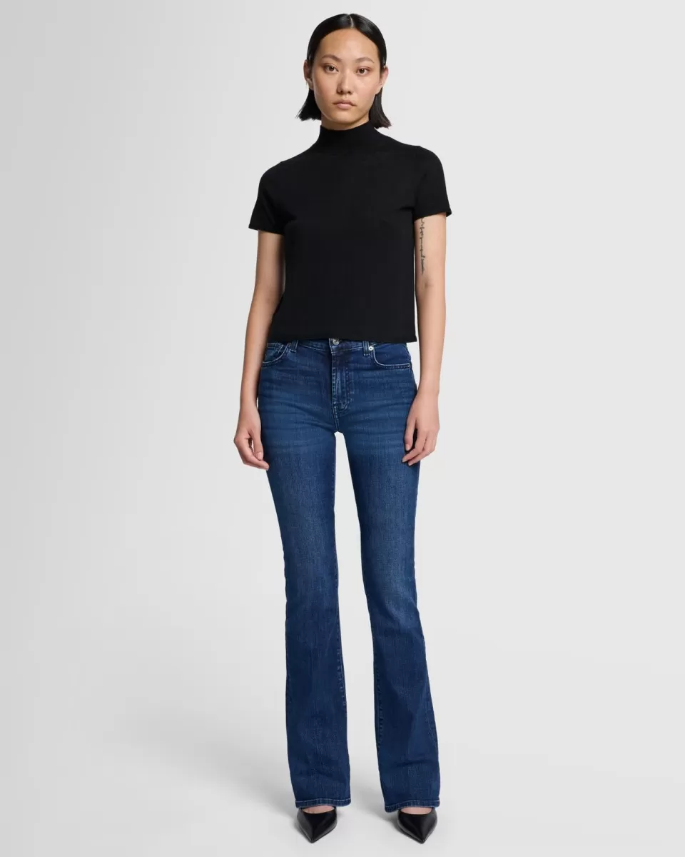 Women 7 For All Mankind Slim Illusion Bootcut in Soho Dark