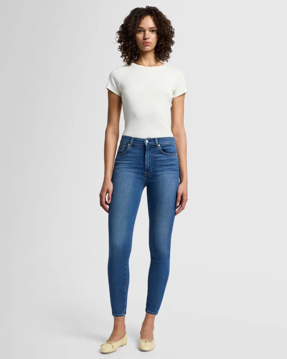 Women 7 For All Mankind Slim Illusion High Waist Ankle Skinny in Love Story