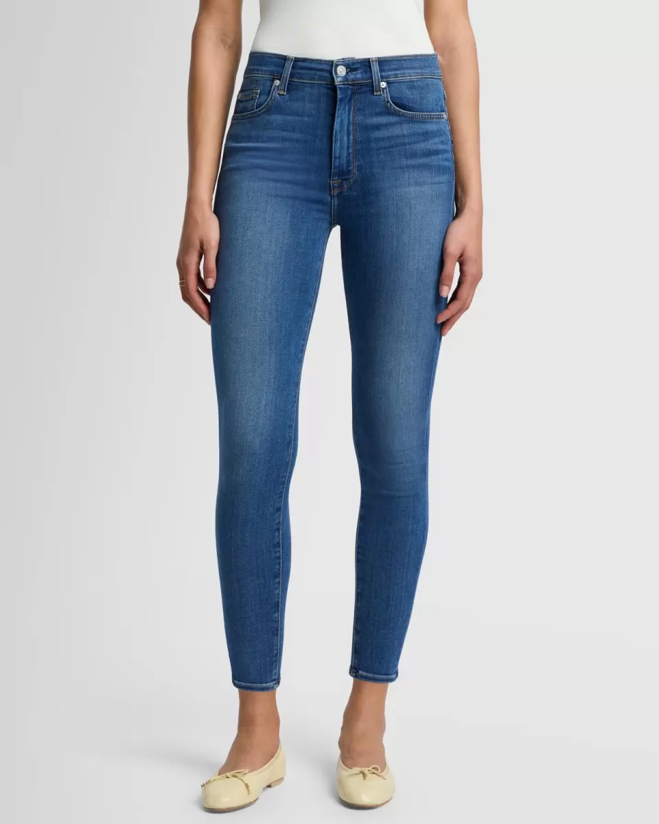 Women 7 For All Mankind Slim Illusion High Waist Ankle Skinny in Love Story