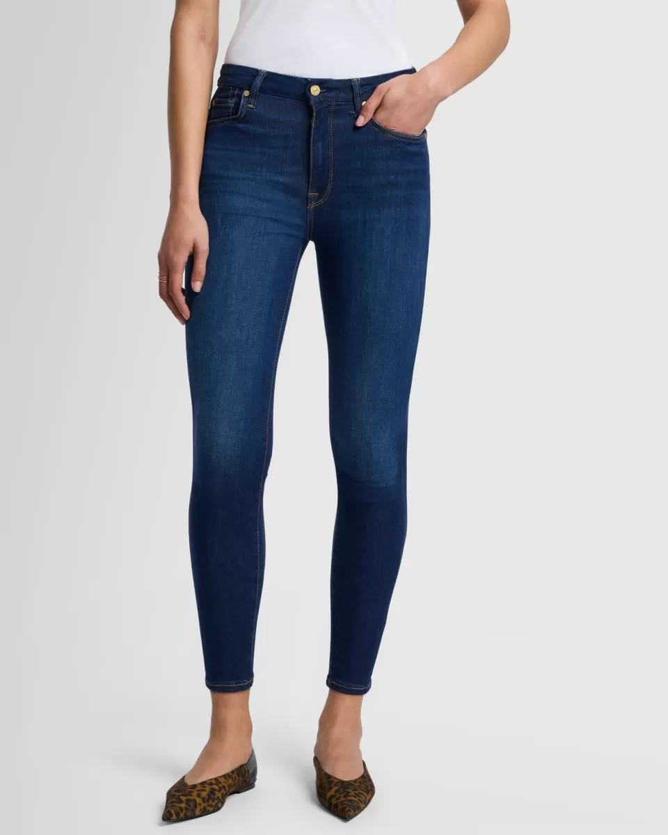 Women 7 For All Mankind Slim Illusion High Waist Ankle Skinny in Tried and True