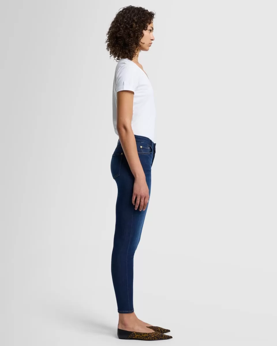 Women 7 For All Mankind Slim Illusion High Waist Ankle Skinny in Tried and True