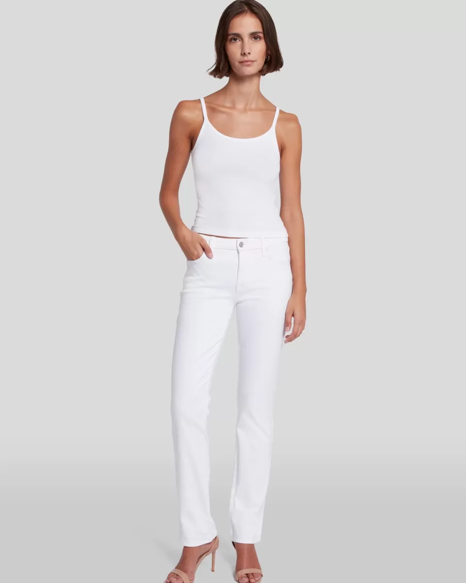 Women 7 For All Mankind Slim Illusion Kimmie Straight in Luxe White