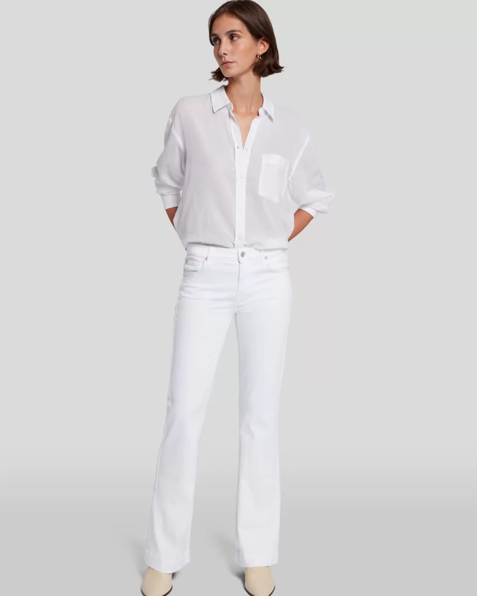 Women 7 For All Mankind Slim Illusion Tailorless Dojo in Luxe White