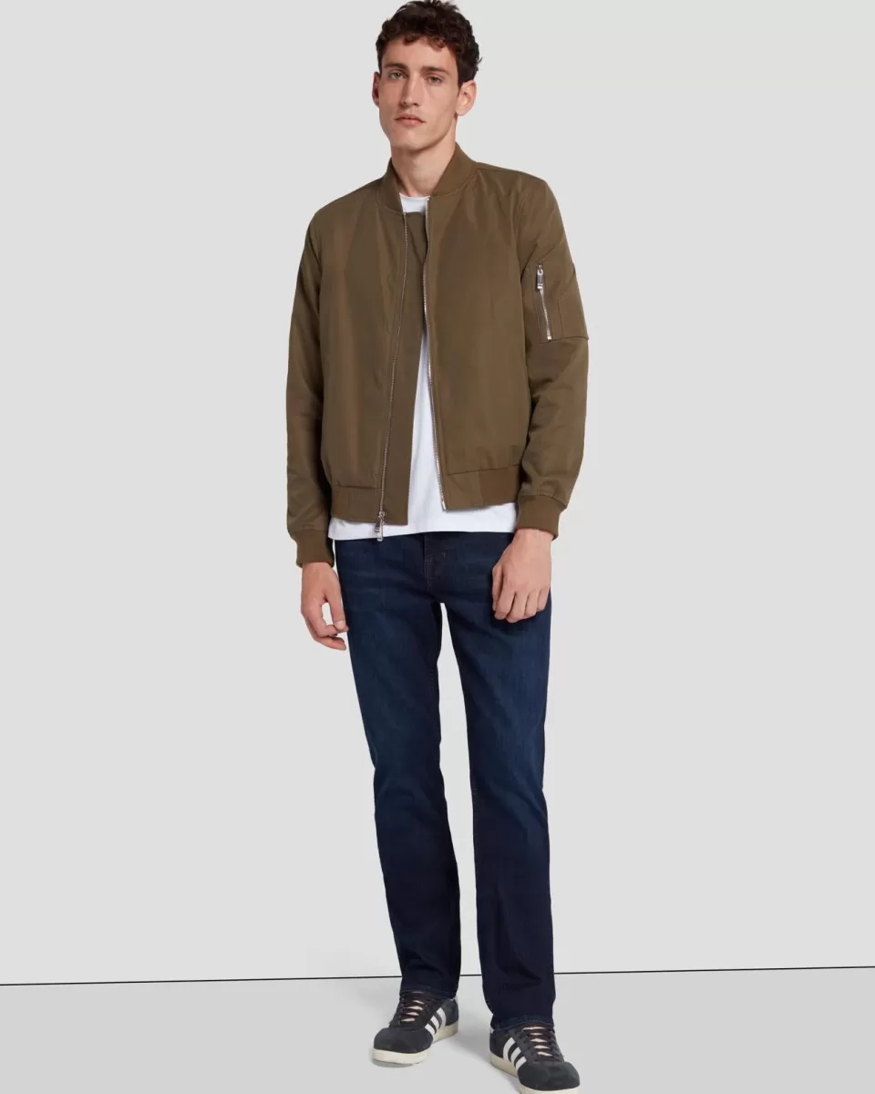 7 For All Mankind Tech Bomber Jacket in Army