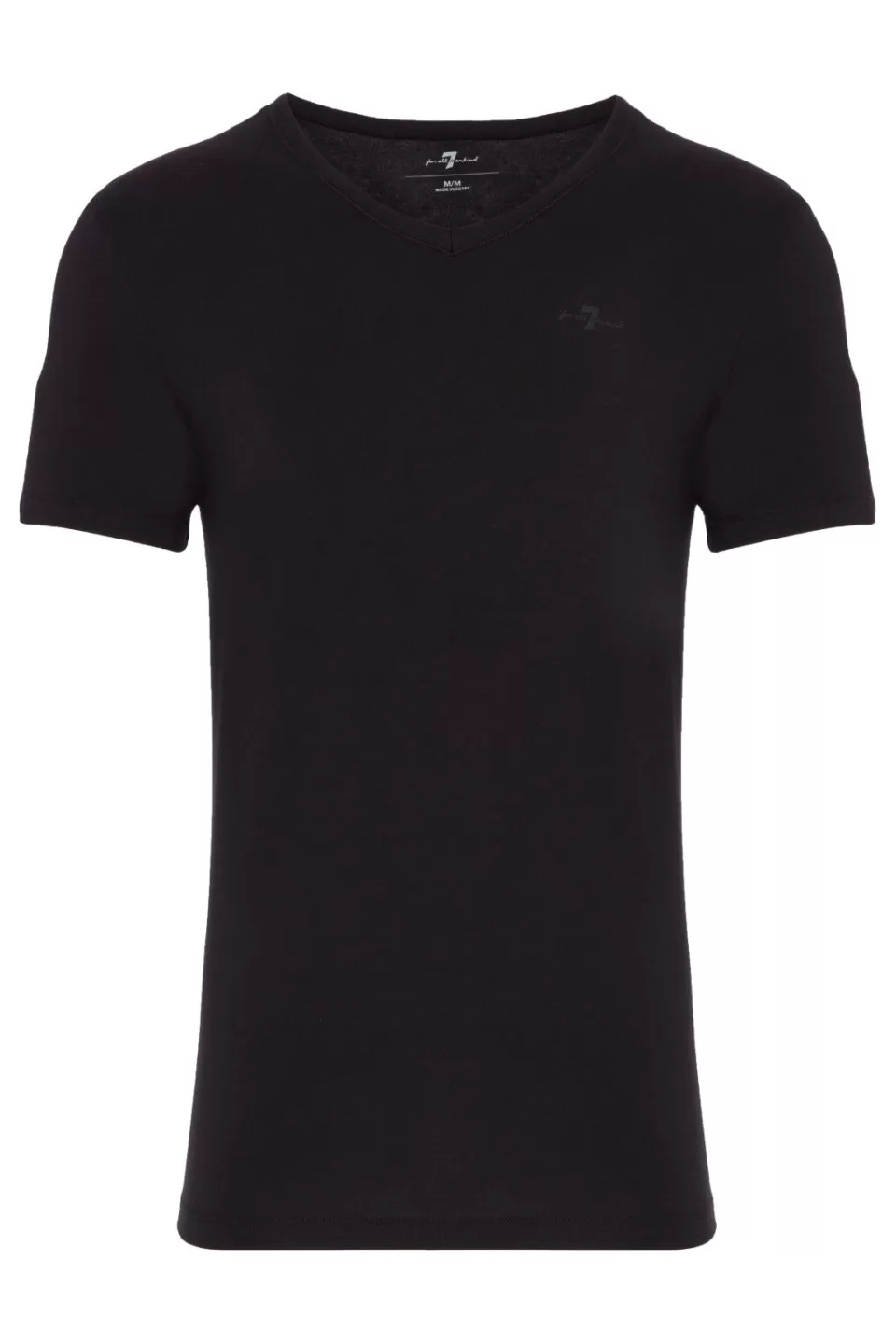 7 For All Mankind V-Neck Tee 2 Pack in Black