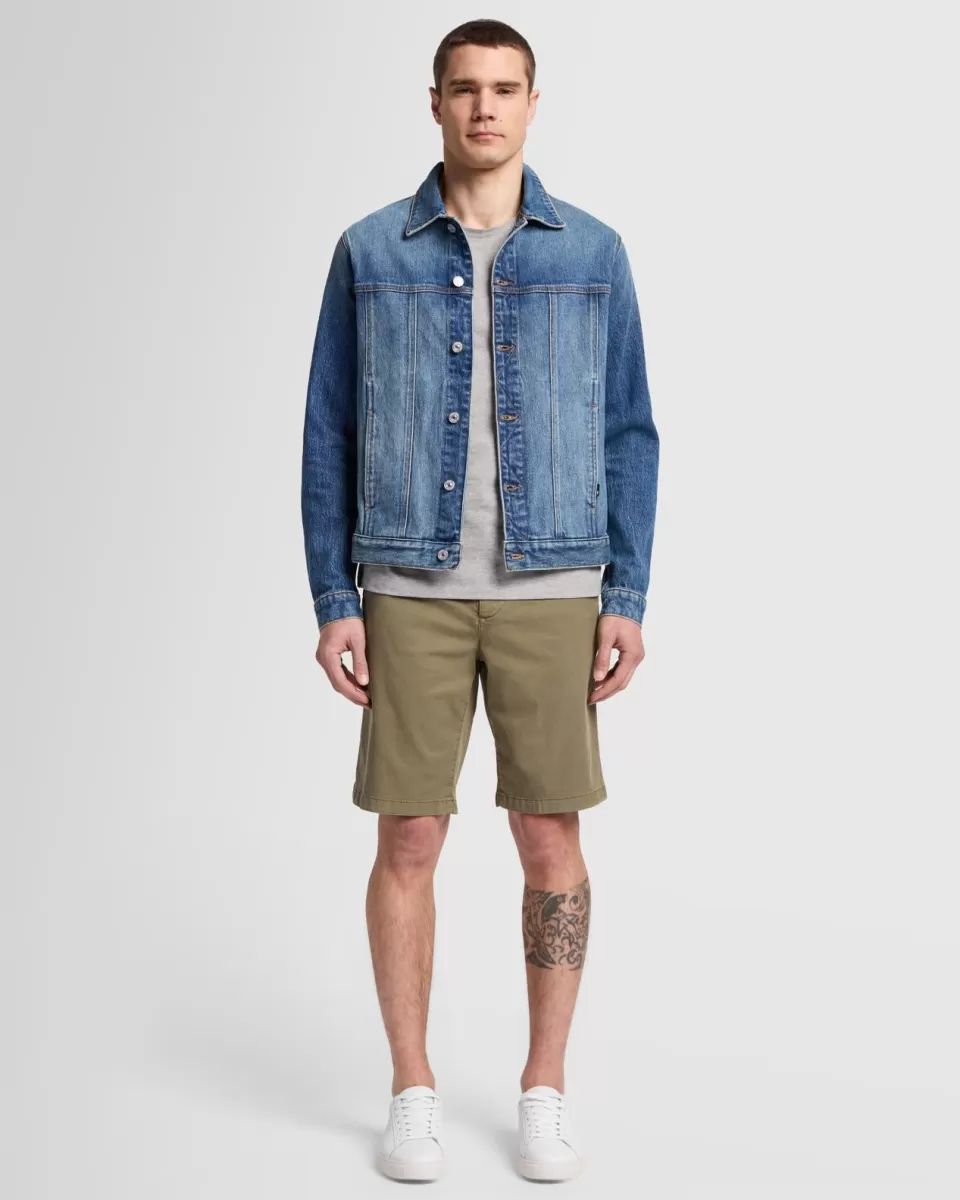 7 For All Mankind Weightless Chino Short in Moss