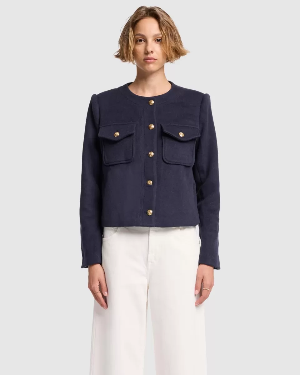 Women 7 For All Mankind Wool Blend Jacket in